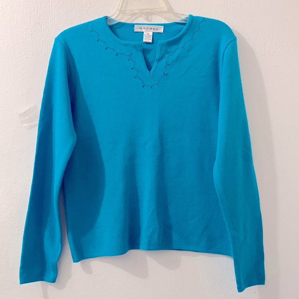 Turquoise Blue Pullover Sweater